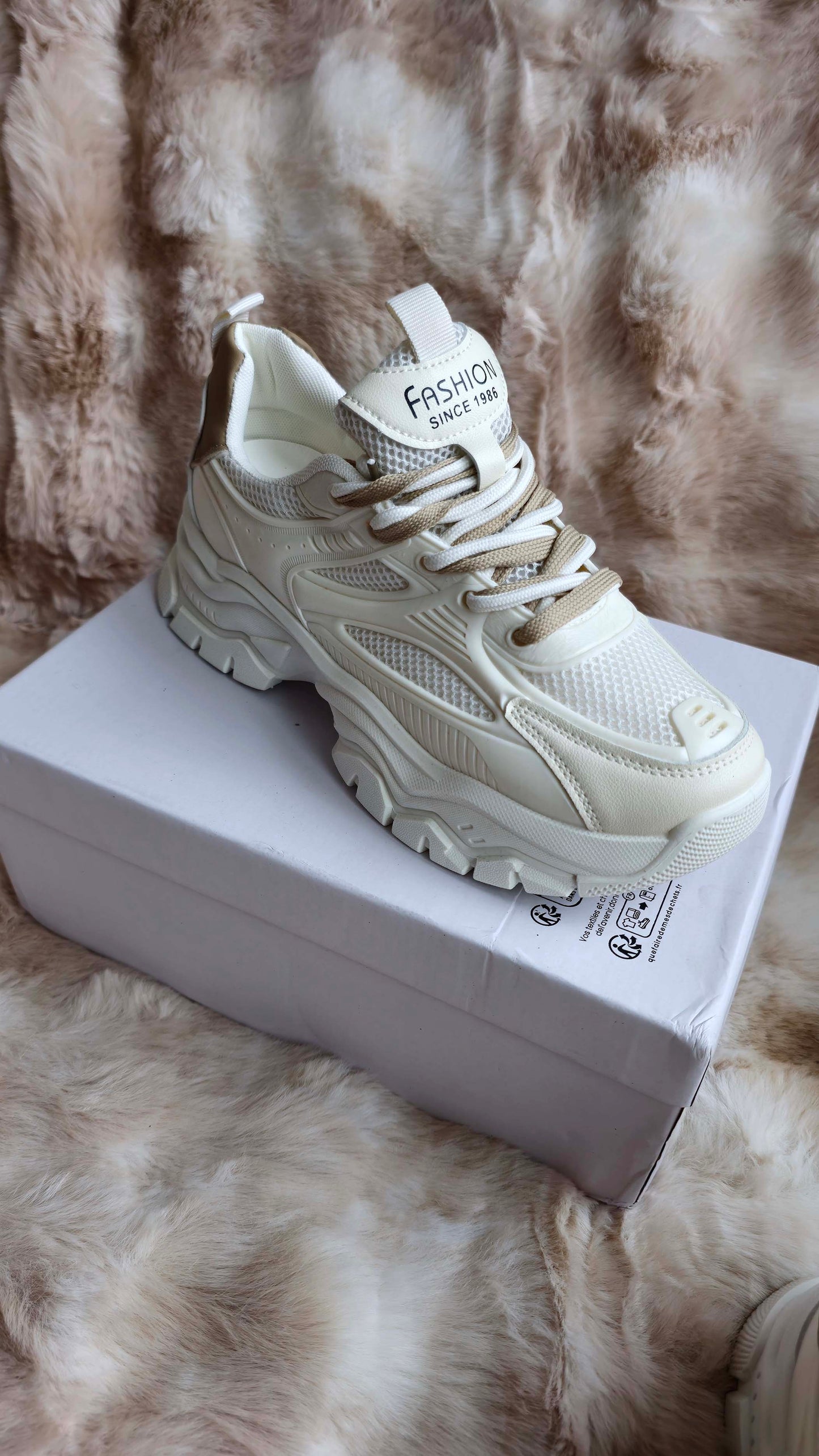 Beige Summer-Ready Beige Mesh Sneakers – Breathable, Stylish & Sporty