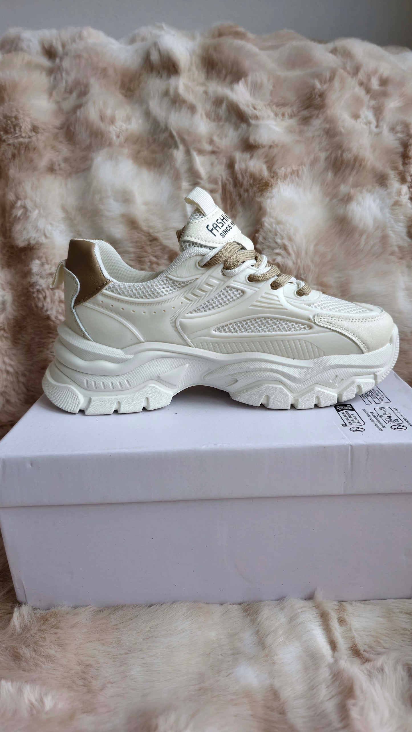 Beige Summer-Ready Beige Mesh Sneakers – Breathable, Stylish & Sporty