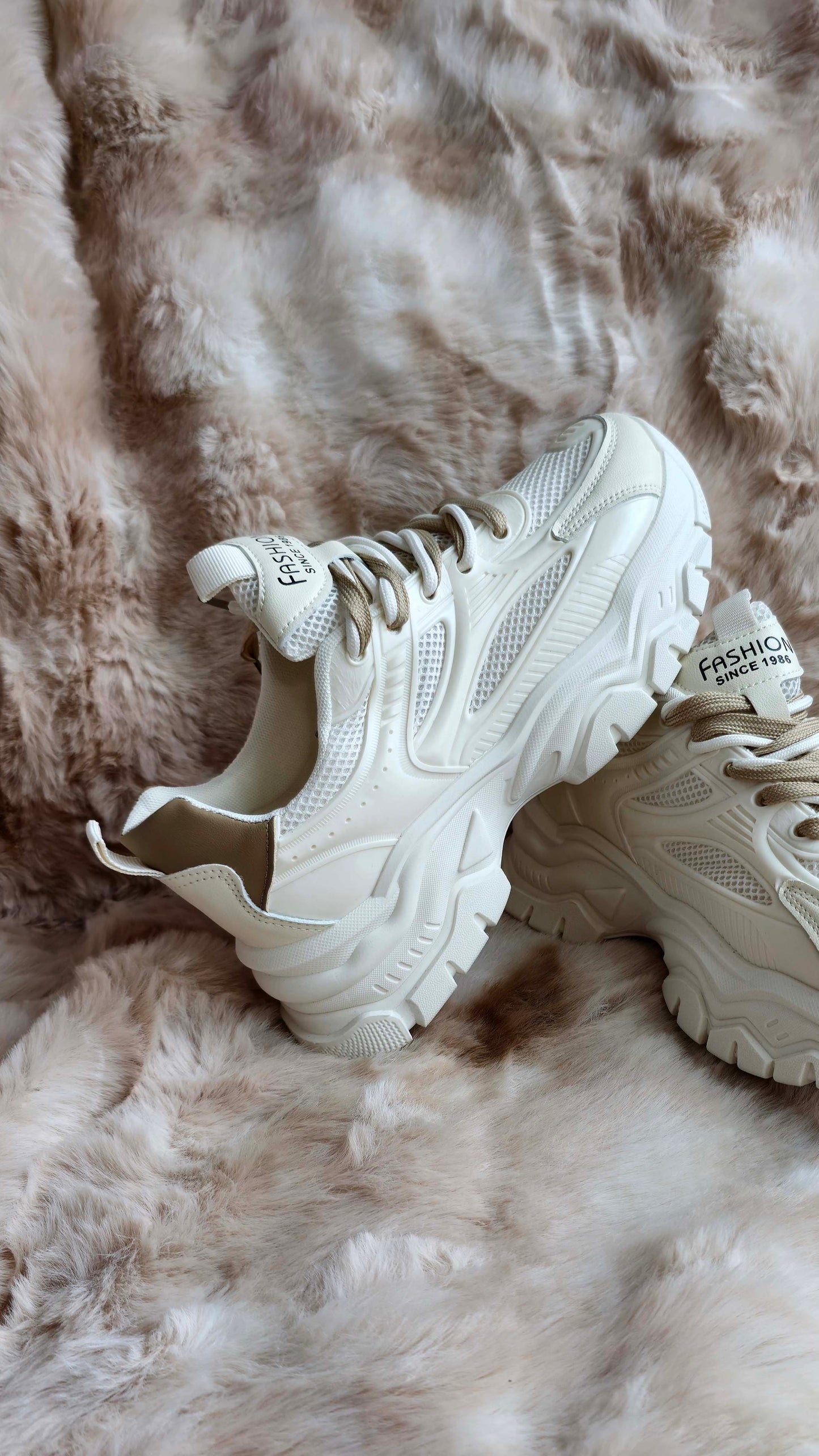 Beige Summer-Ready Beige Mesh Sneakers – Breathable, Stylish & Sporty