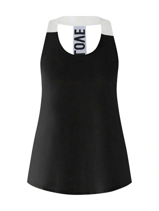 Black Women’s 3-Piece Activewear Set – Racerback Tank, Crop Top & High-Waist Leggings