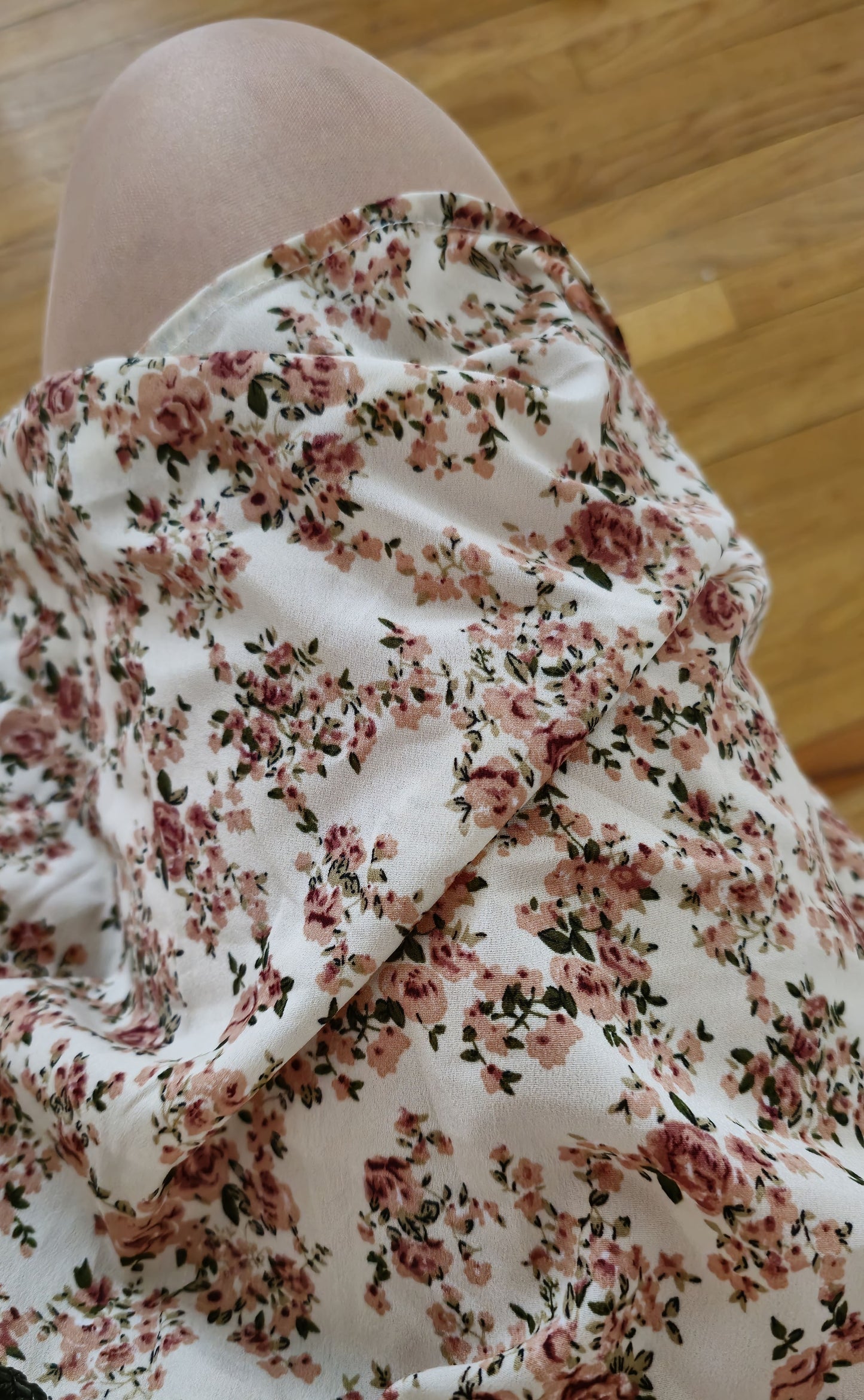 Boho Flare Dress with Floral Print & Shirred Waist