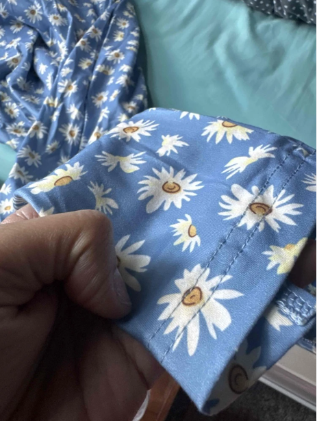 Dusty Blue Floral Spaghetti Strap Slit Midi Dress