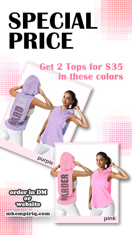 HOT DEAL 🔥 Get Tops for $35 in Purle & Pink colors