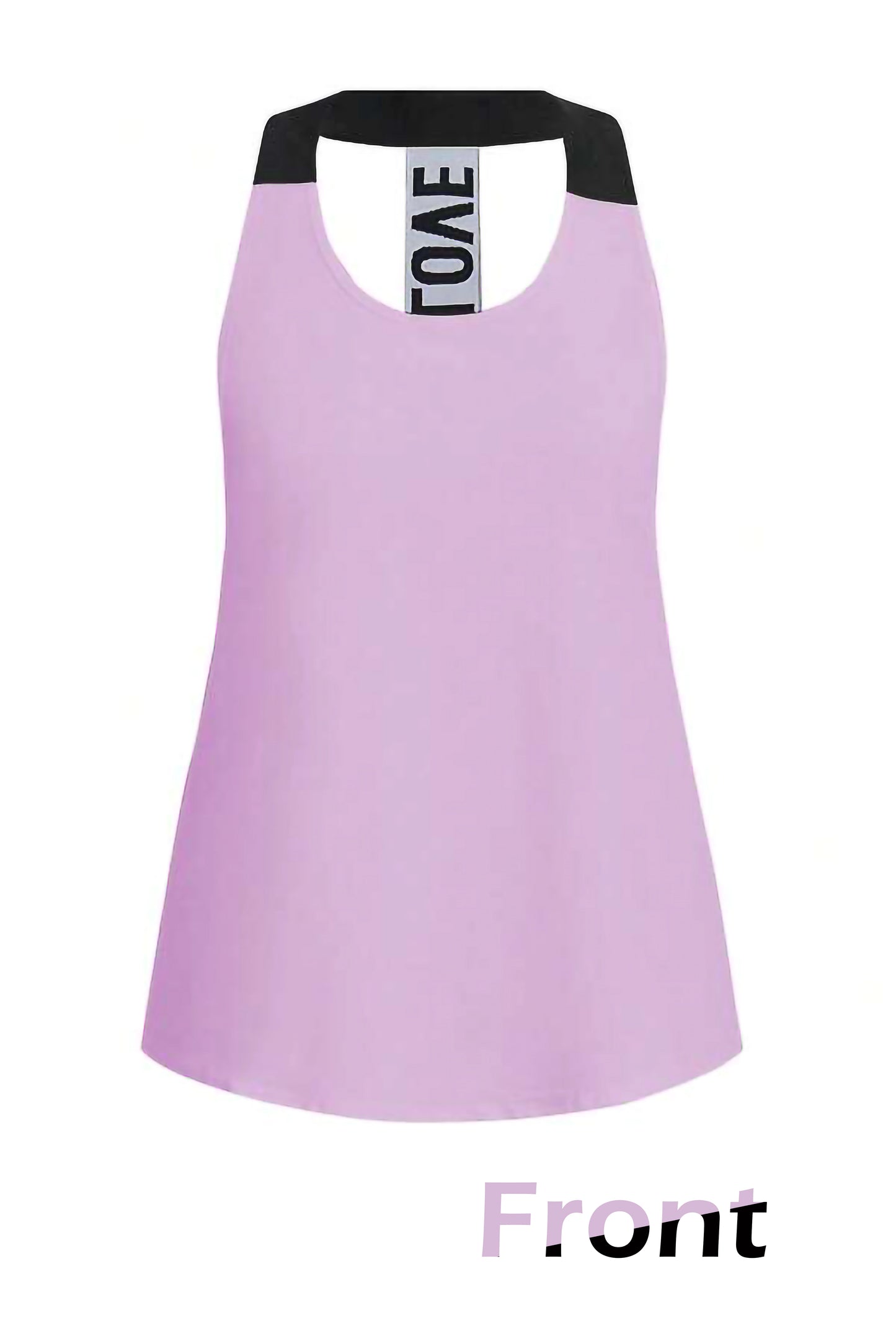 Light Purple Women’s 3-Piece Activewear Set – Racerback Tank, Crop Top & High-Waist Leggings