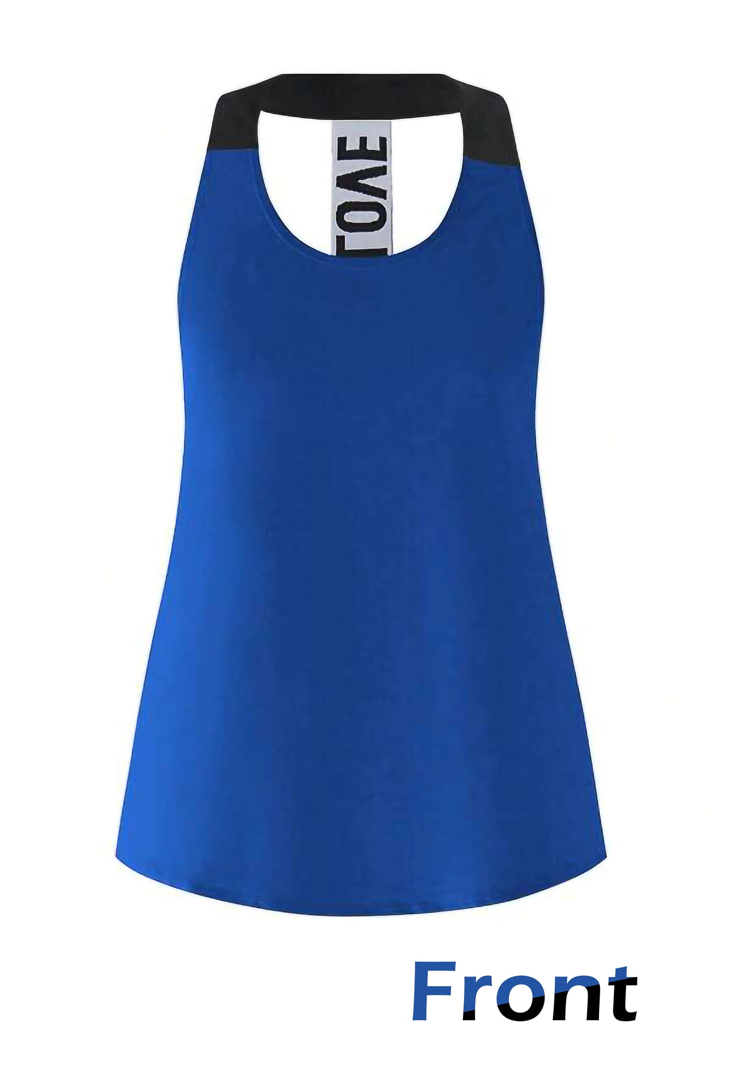 Blue Women’s 3-Piece Activewear Set – Racerback Tank, Crop Top & High-Waist Leggings