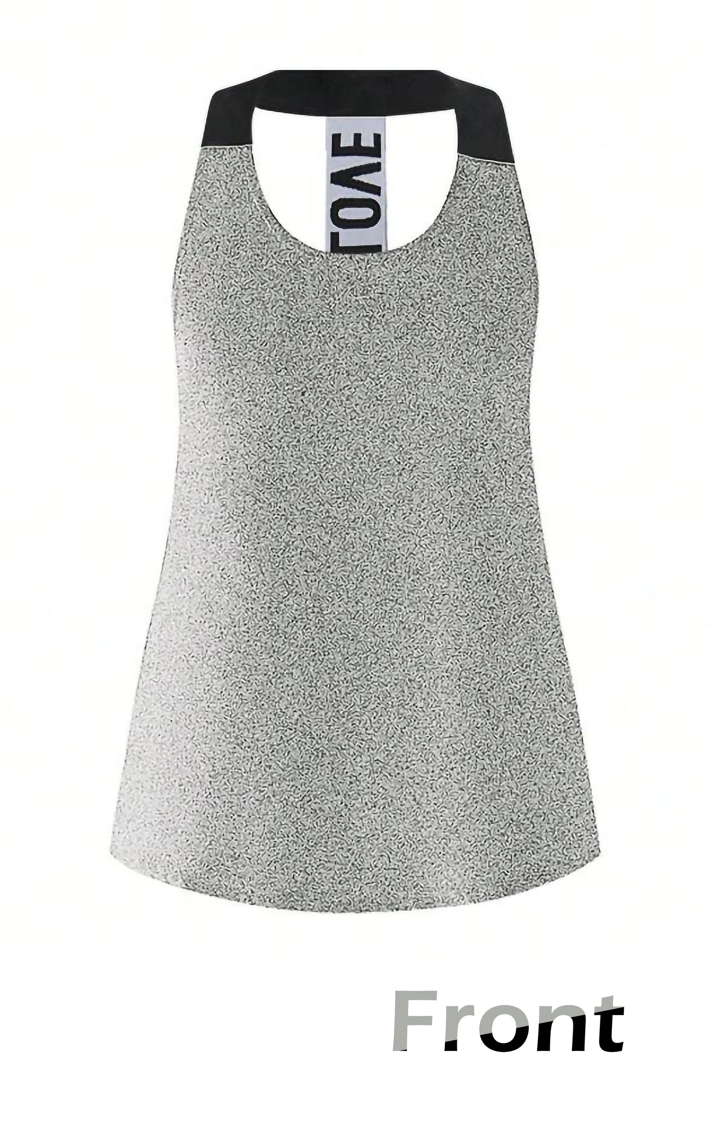 Grey Women’s 3-Piece Activewear Set – Racerback Tank, Crop Top & High-Waist Leggings