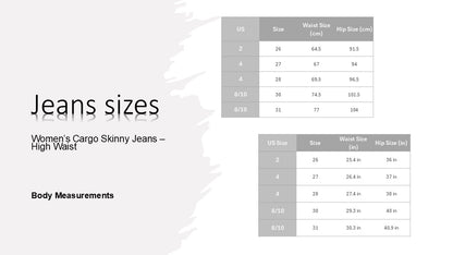 Navy Blue Women’s Cargo Skinny Jeans – High Waist Ruched Streetwear Denim with Pockets